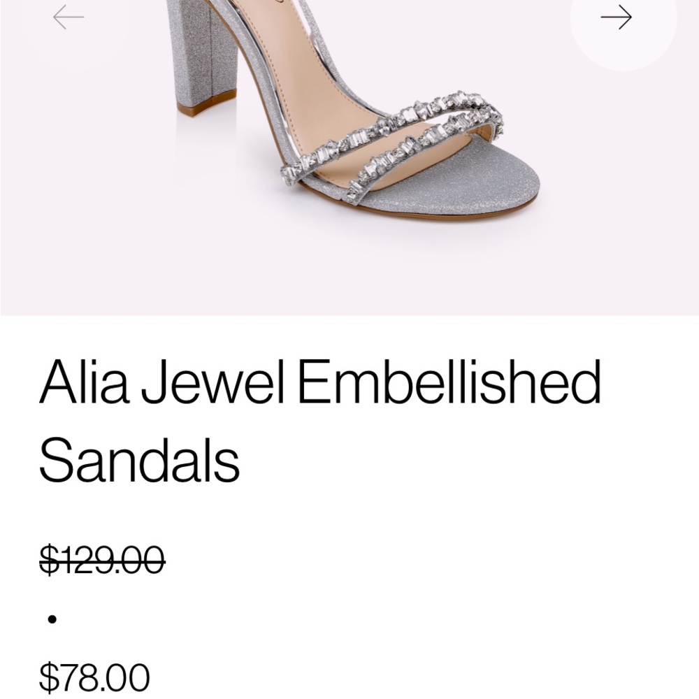 Alia Silver Jewel Embellished Sandals